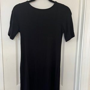 OLD NAVY Black Ribbed Bodycon Midi Dress NWOT